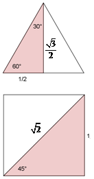 enakostranični trikotnik in kvadrat