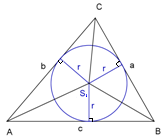 trikotnik z včrtano krožnico